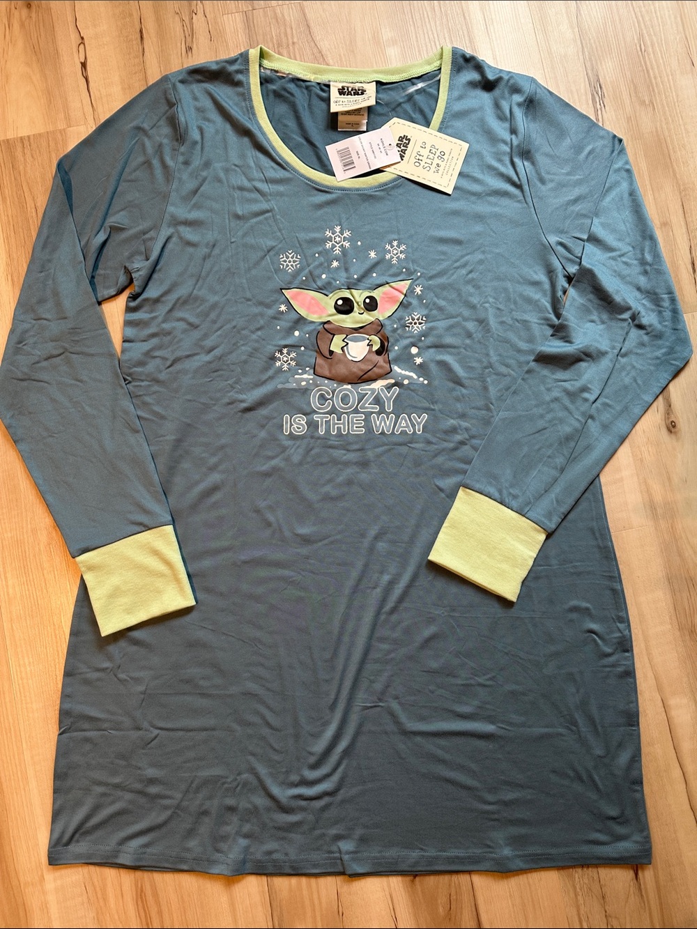 munki munki Teal Nightshirt with Mint Trim - Star Wars 'Off to Sleep We Go'